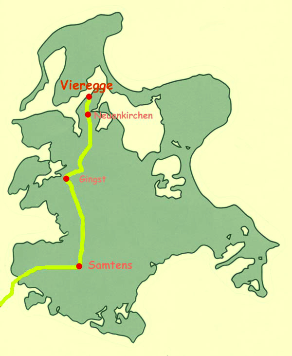 Rügenkarte - Anfahrt