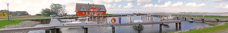Der Yachthafen von Vieregge als Panoramabild